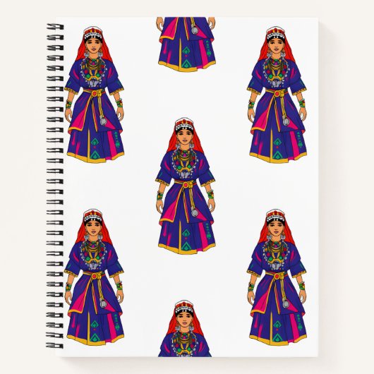 Marocaine Berbère robe traditionnelle ノートブック (正面)