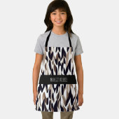 Maroco三角形ジオメトリックブラウングレーパターン エプロン (インサイチュ)