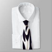 Maroco三角形ジオメトリックブラウングレーパターン ネクタイ (タイ)