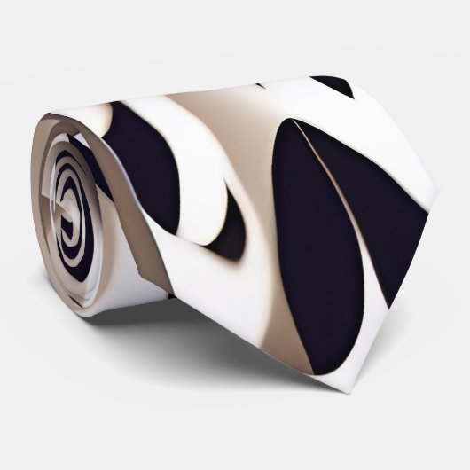 Maroco三角形ジオメトリックブラウングレーパターン ネクタイ (ロール)