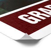 Maroonテクスモダンチャ写真の卒業 ポスター (角)