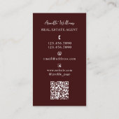 Maroon不動産仲介業者とプロフィール写真 名刺 (裏面)