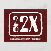 Maroon ファンキー Class Year Graduationはがき ポストカード (正面)