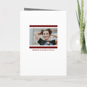 Maroon モダン Block 5写真卒業 招待状 (裏面)