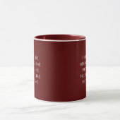 Maroon 11 oz Combo Mug with Personalized Text マグカップ (中央)