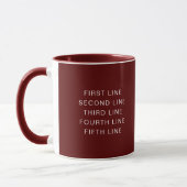 Maroon 11 oz Combo Mug with Personalized Text マグカップ (左)