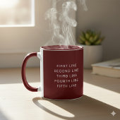 Maroon 11 oz Combo Mug with Personalized Text マグカップ