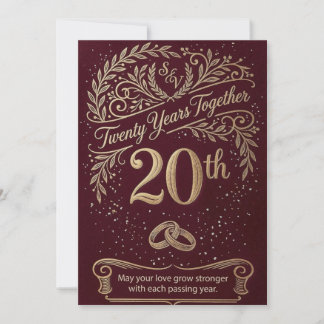 Maroon 20th Anniversary Card 招待状