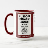 Maroon 4:6 Frame 3 x Photo Text Large Custom Combo マグカップ (左)