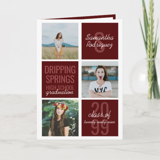 Maroon 4-Photoおもしろいボックス卒業招待状 招待状 (正面)