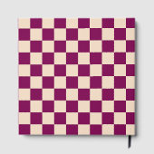 Maroon and beige checkerboard pattern ゲストブック (裏面)