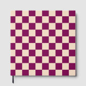 Maroon and beige checkerboard pattern ゲストブック (正面)