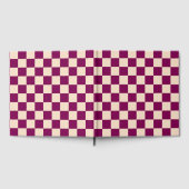 Maroon and beige checkerboard pattern ゲストブック (全面)