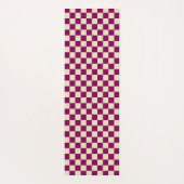 Maroon and beige checkerboard pattern ヨガマット (裏面)