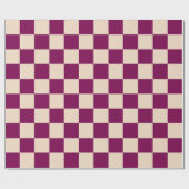 Maroon and beige checkerboard pattern ラッピングペーパー (フラット)