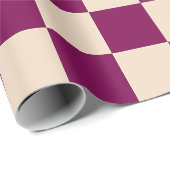 Maroon and beige checkerboard pattern ラッピングペーパー (ロールコーナー)