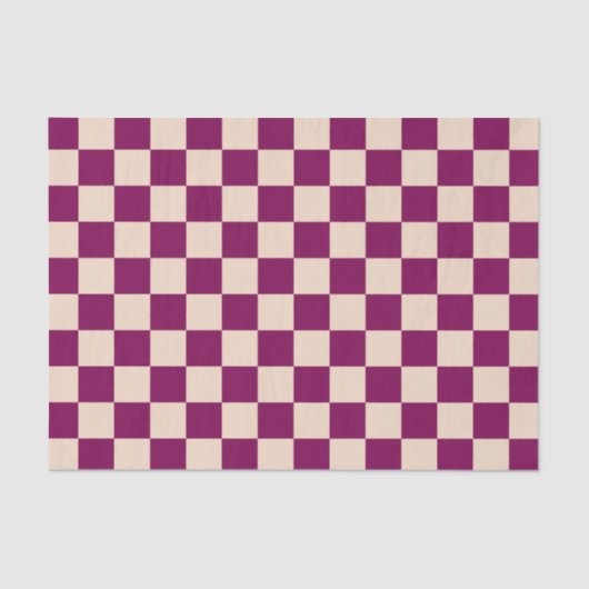 Maroon and beige checkerboard pattern 薄葉紙 (正面)