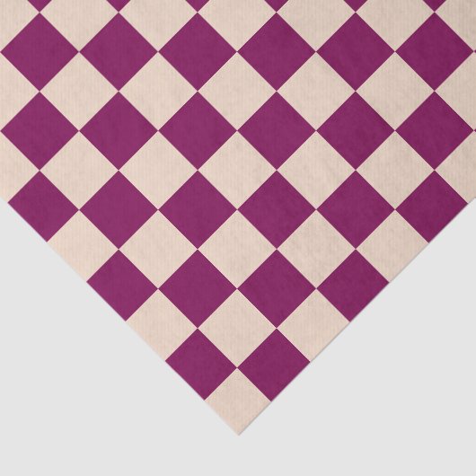 Maroon and beige checkerboard pattern 薄葉紙 (詳細)