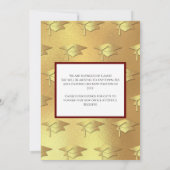 Maroon and Gold Graduation 招待状 (裏面)