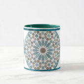 Maroon and Green Geometric Pattern Mug マグカップ (中央)