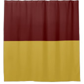 Maroon and Metallic Gold Combine Colored シャワーカーテン (正面)