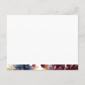 Maroon and Navy Floral Recipe Card ノートカード (裏面)