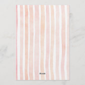 Maroon and Pink Bow Watercolor Baby Shower 招待状 (裏面)