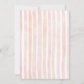 Maroon and Pink Bow Watercolor Baby Shower Invite ノートカード (裏面)