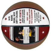 Maroon and White, PHOTO Basketball with Name バスケットボール (正面)