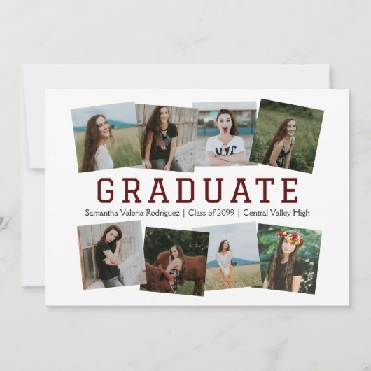 Maroon Anged Eight-Photo卒業発表 招待状 (正面)