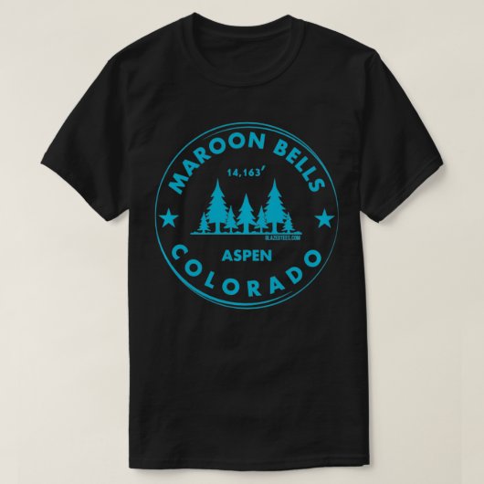 Maroon Bells Aspen Colorado Bluebird Forest Mounta Tシャツ (デザイン正面)