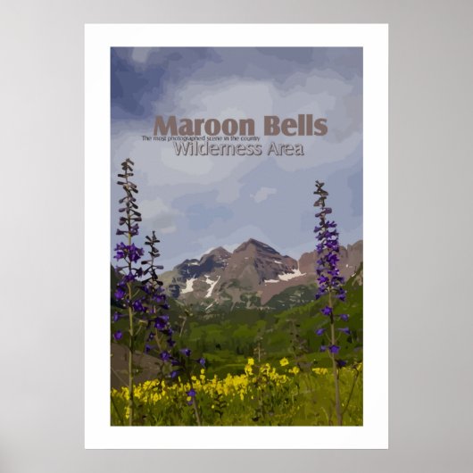 Maroon Bells Floral - poster ポスター (正面)