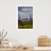 Maroon Bells Floral - poster ポスター (キッチン)