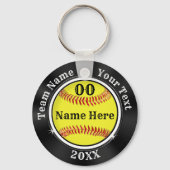 Maroon, Black and Gray Inexpensive Softball キーホルダー (正面)