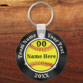 Maroon, Black and Gray Inexpensive Softball キーホルダー (正面)