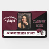 Maroon, Black, & White卒業 横断幕 (横)