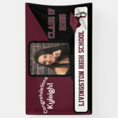 Maroon, Black, & White卒業 横断幕 (縦)