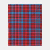Maroon Blue Red Plaid Tartan Design  フリースブランケット (正面)