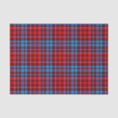 Maroon Blue Red Plaid Tartan Design  薄葉紙 (正面)