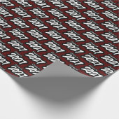 Maroon Bold Brush Class of 2027 Wrapping Paper ラッピングペーパー (角)
