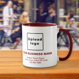 Maroon Business Brand文字オンコンボマググ マグカップ