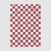 Maroon Checkered Pattern Background Tissue Paper 薄葉紙 (正面)