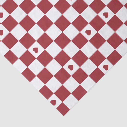 Maroon Checkered Pattern Background Tissue Paper 薄葉紙 (詳細)