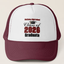 Maroon Class of 2026 Graduation Custom