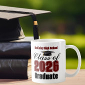 Maroon Class of 2026 Graduation Keepsake コーヒーマグカップ