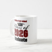 Maroon Class of 2026 Graduation Keepsake コーヒーマグカップ (正面左)