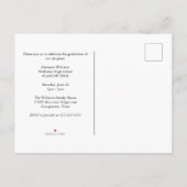 Maroon Class of 2026 Photo Graduation Party インビテーションポストカード (裏面)