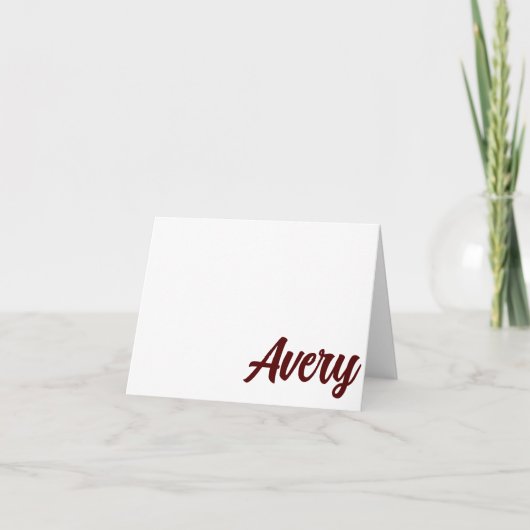 MAROON College Station, TXノートカパーソナライズされたード サンキューカード (正面)