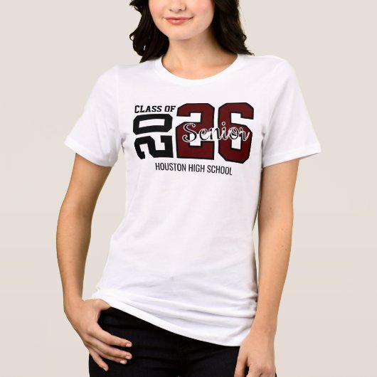 Maroon Congrats Graduation トライブレンドTシャツ (正面)