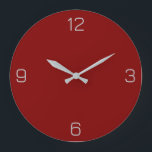 Maroon / Dark Red 800000、名前の追加オプション ラージ壁時計<br><div class="desc">名前、イニシャル、文字、または色保を単独で追加する名前とHEXコード(6桁の16進数の三重項)に基づいて、ストア内の他のアイテムとカラー座標。このコードを使用してカスタマイズ、このコードを使用して他のアイテムをミックス、一致させ、他のコレクションに追加する。Zazzle製品のほとんどのカスタマイズ文字と背景の色に16進コードを使用する場合がある。ボタンクリックを押すカスタマイズこと。</div>